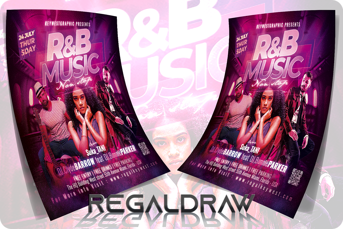 R&B Music Flyer, a Flyer Template by regalDRAW (Photo 2 of 3)