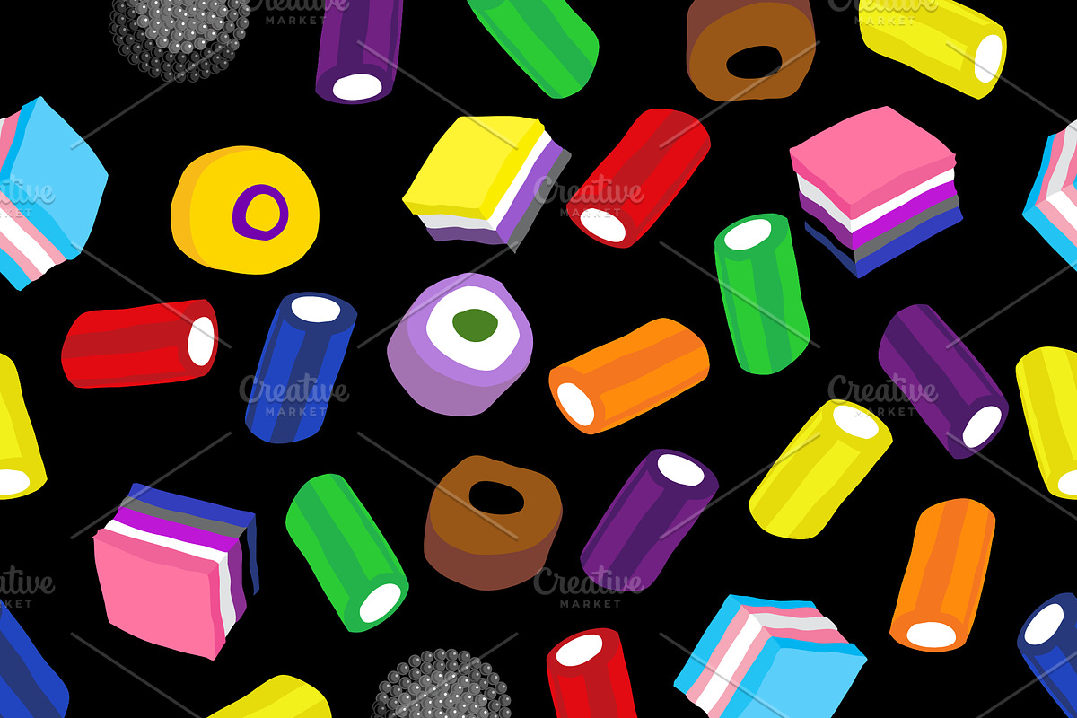 All Sorts Sweets in LGBTQ+ colours, a Pattern Graphic by Mintpoptrend (Photo 1 of 2)