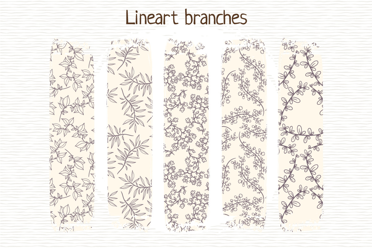 Set of 20 floral patterns preview 5