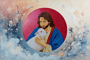 Jesus & Lamb | Acrylic Painting, an Illustration by AMMi (Thumbnail 4 of 4)