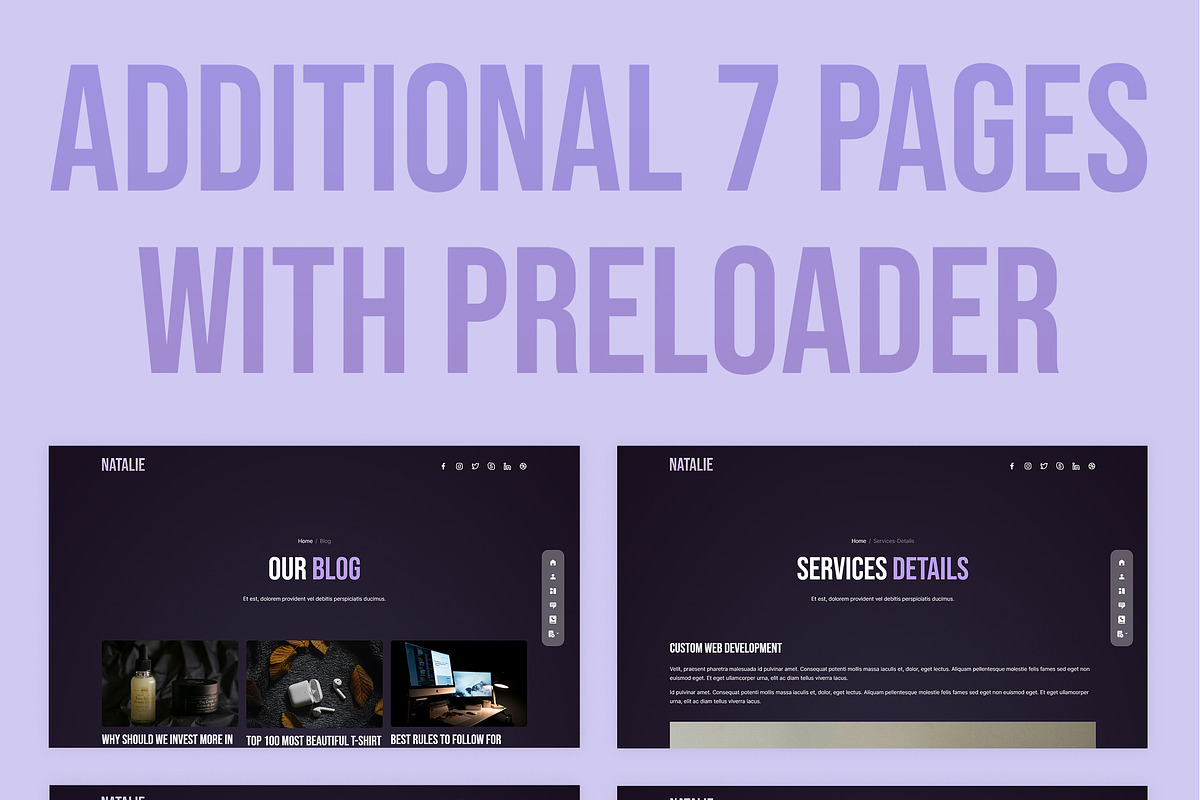 Natalie – Developer Portfolio HTML, a HTML Template by TemplatesJungle (Photo 3 of 3)