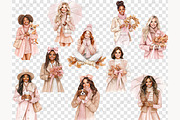 Pink Autumn Clipart, a Seasonal Illustration by GlamArtZhanna (Thumbnail 8 of 8)