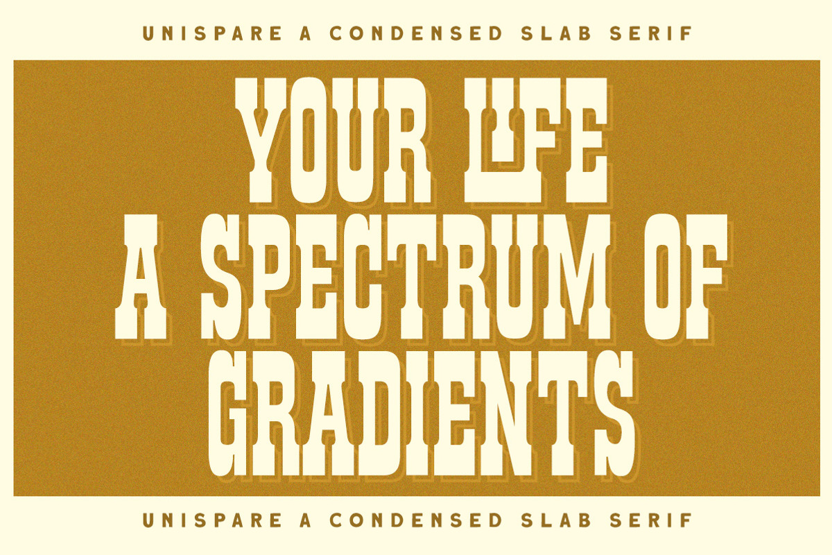 Unispare Condensed Slab Serif, a Slab Serif Font by Letterhend Studio (Photo 9 of 10)