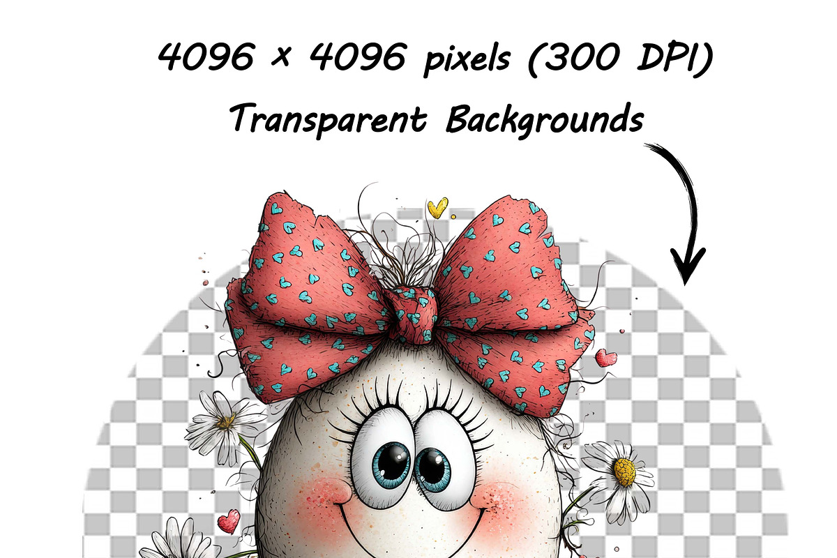 Funny Easter Eggs Clipart Whimsical, an Illustration by one-touch (Photo 17 of 18)