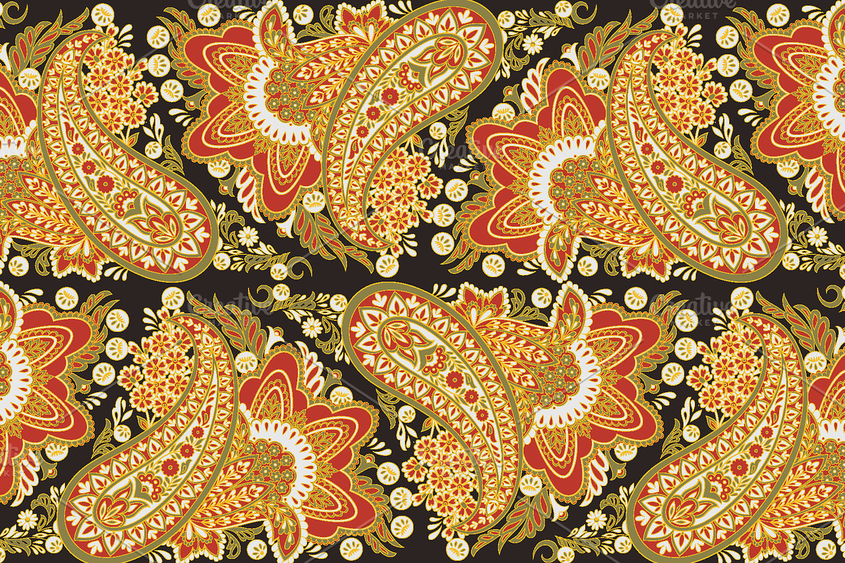 6 Floral paisley patterns, a Graphic by antalogiya (Photo 7 of 7)