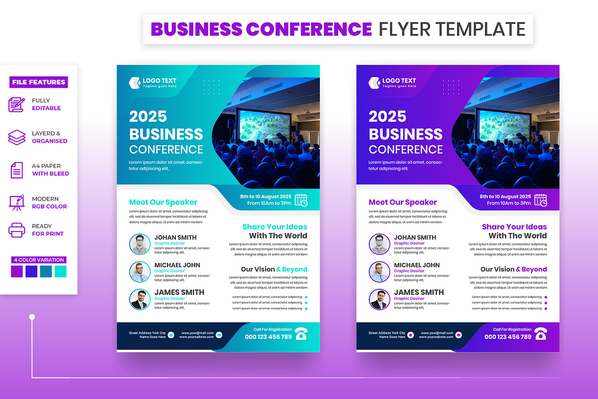 Business Conference Flyer, a Flyer Template by Mk_Studio (Photo 1 of 3)