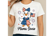 4th of July Mama Goose SVG PNG, an Object Graphic by Digi_Design_World (Thumbnail 4 of 6)