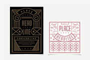 Flat line art layout design template, an Invitation Template by Rejoice Creative Assets (Thumbnail 1 of 2)