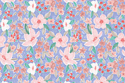 Garden Florals Repeat Pattern, a Pattern Graphic by Mieken Petra Designs (Thumbnail 4 of 4)