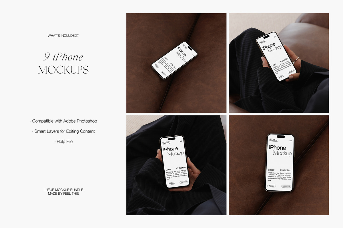 Device & Branding Mockup Bundle, an iPhone Mockup by Feel This (Photo 3 of 26)