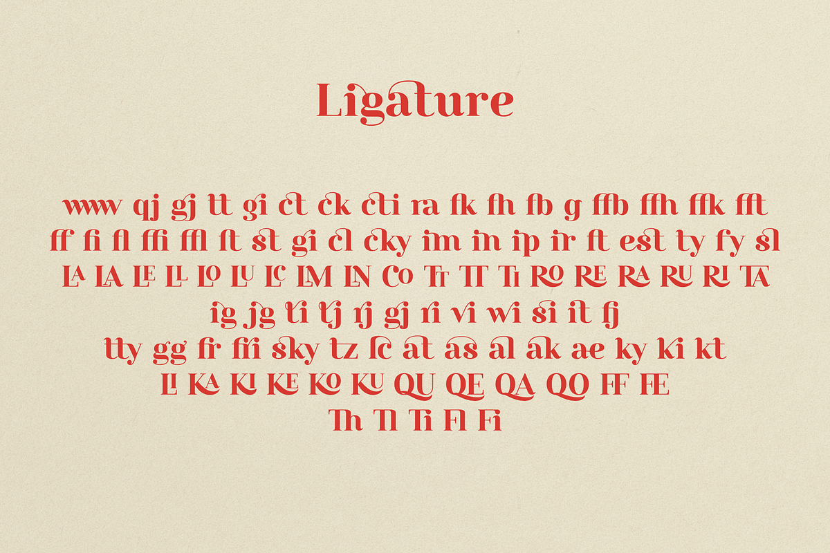 Rosmatika - Ligature Serif, a Serif Font by Ali Hamidi (Photo 7 of 8)