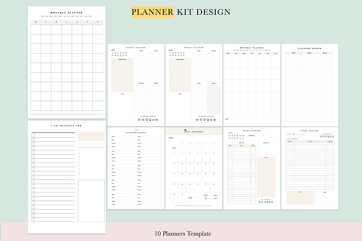 Weekly & Daily Planner - PPT Edit, a Stationery Template by Bonita Digital Design (Photo 4 of 9)