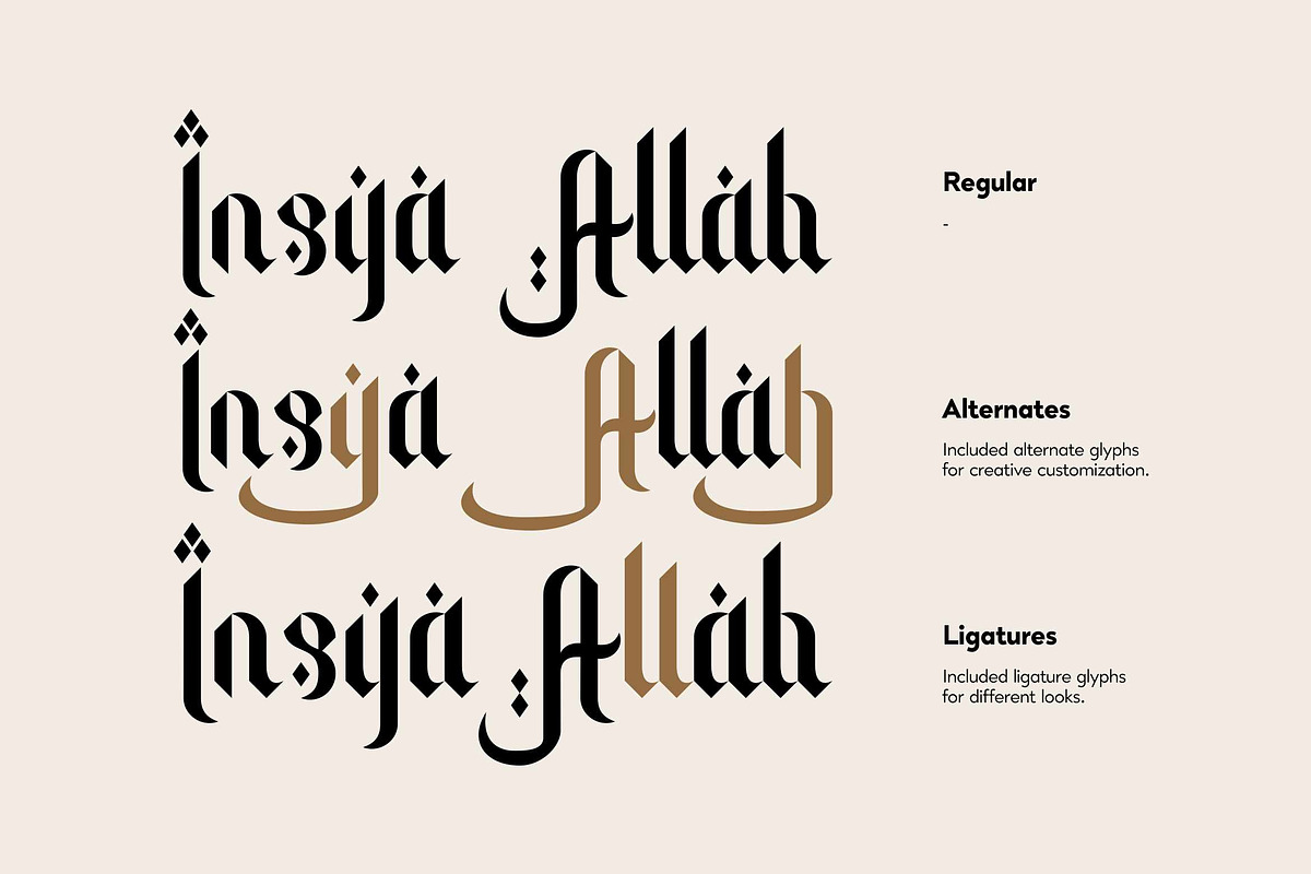 Fulayuk - Arabic Display Font, a Font by Runsell Studio (Photo 3 of 5)
