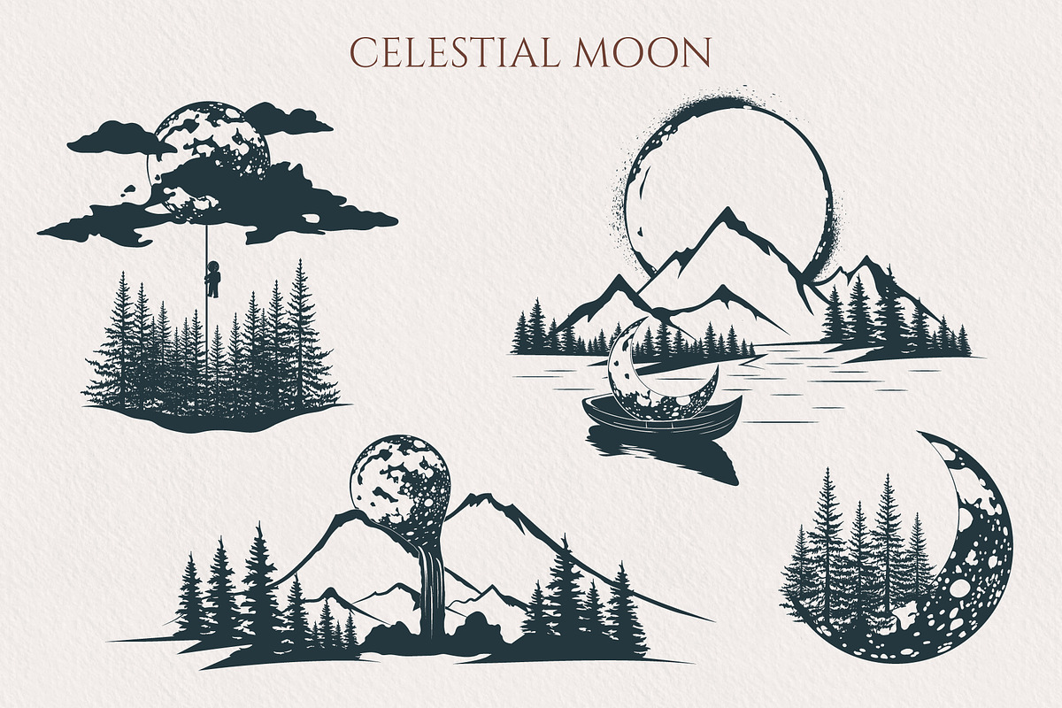 Mystical Moon Collection Vol 2, a Decorative Illustration by KirillsWorkshop (Photo 2 of 7)