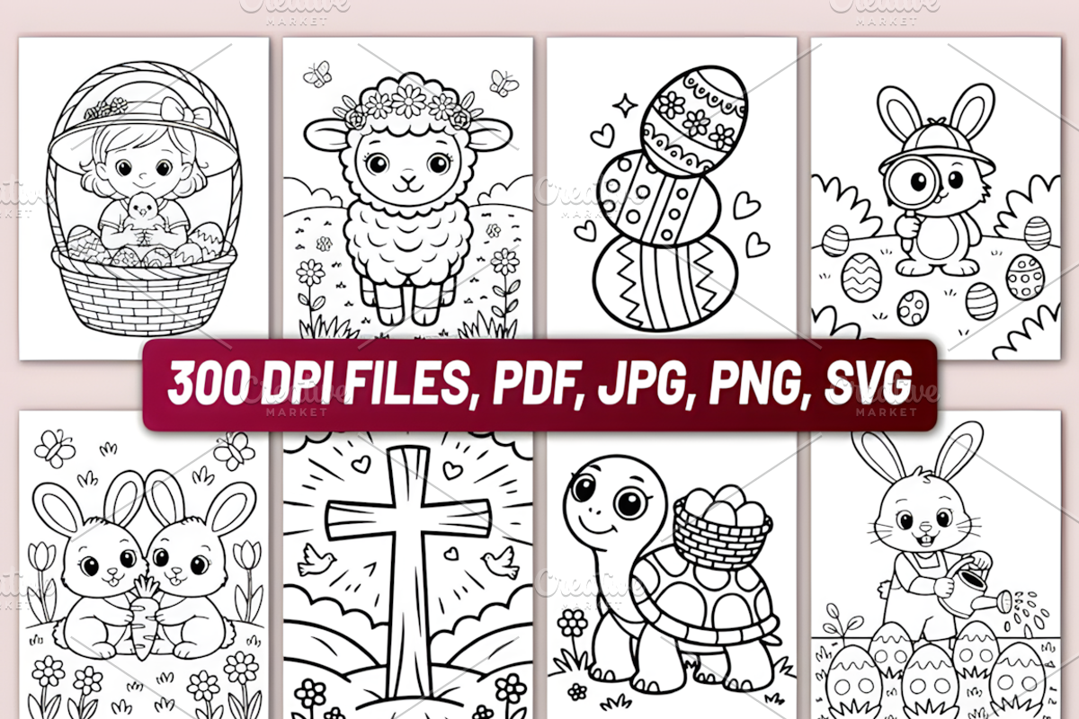 EASTER COLORING BOOK for KIDS, a Seasonal Illustration by Ink Gallery (Photo 3 of 5)