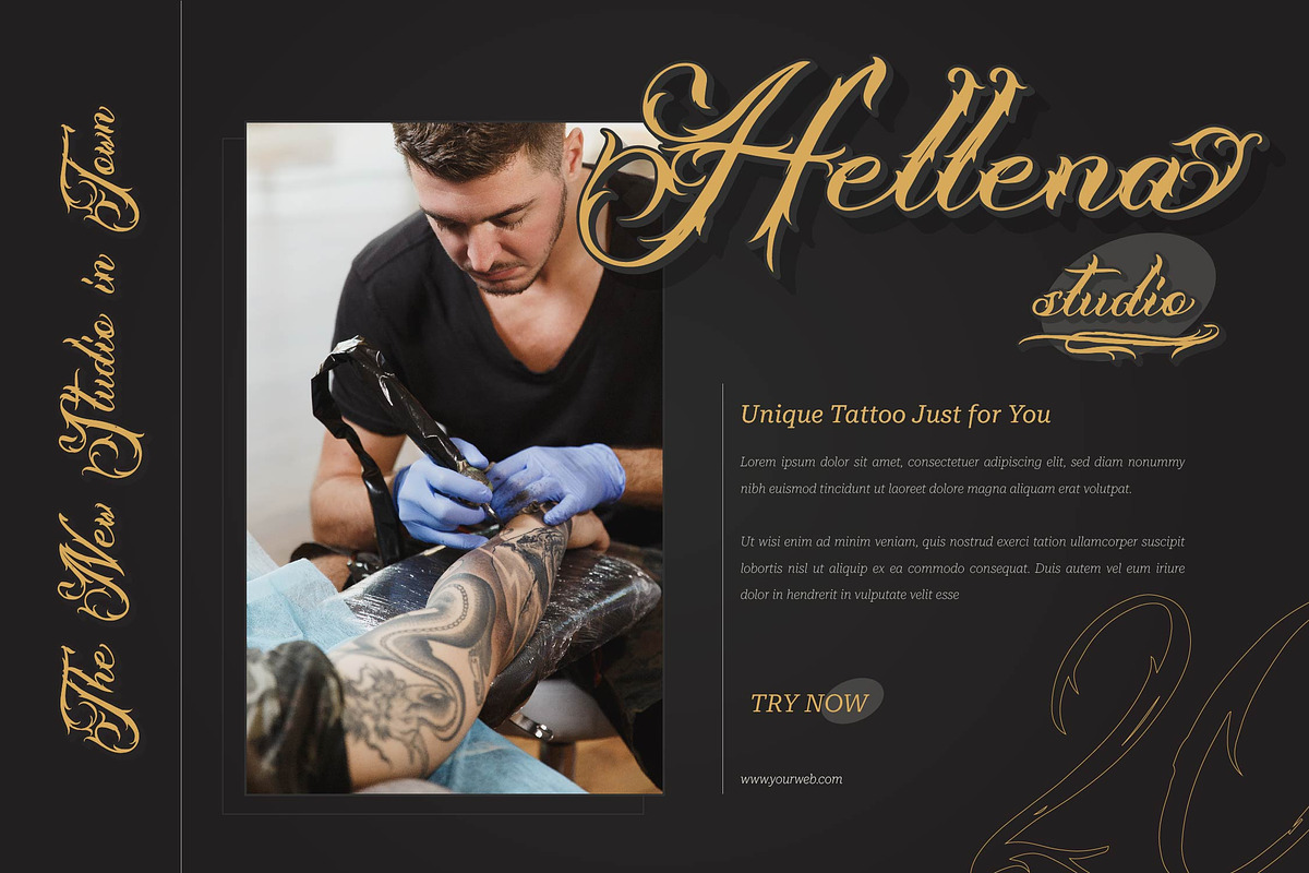 Misthycal | Tattoo Style, a Blackletter Font by Denustudios (Photo 3 of 13)