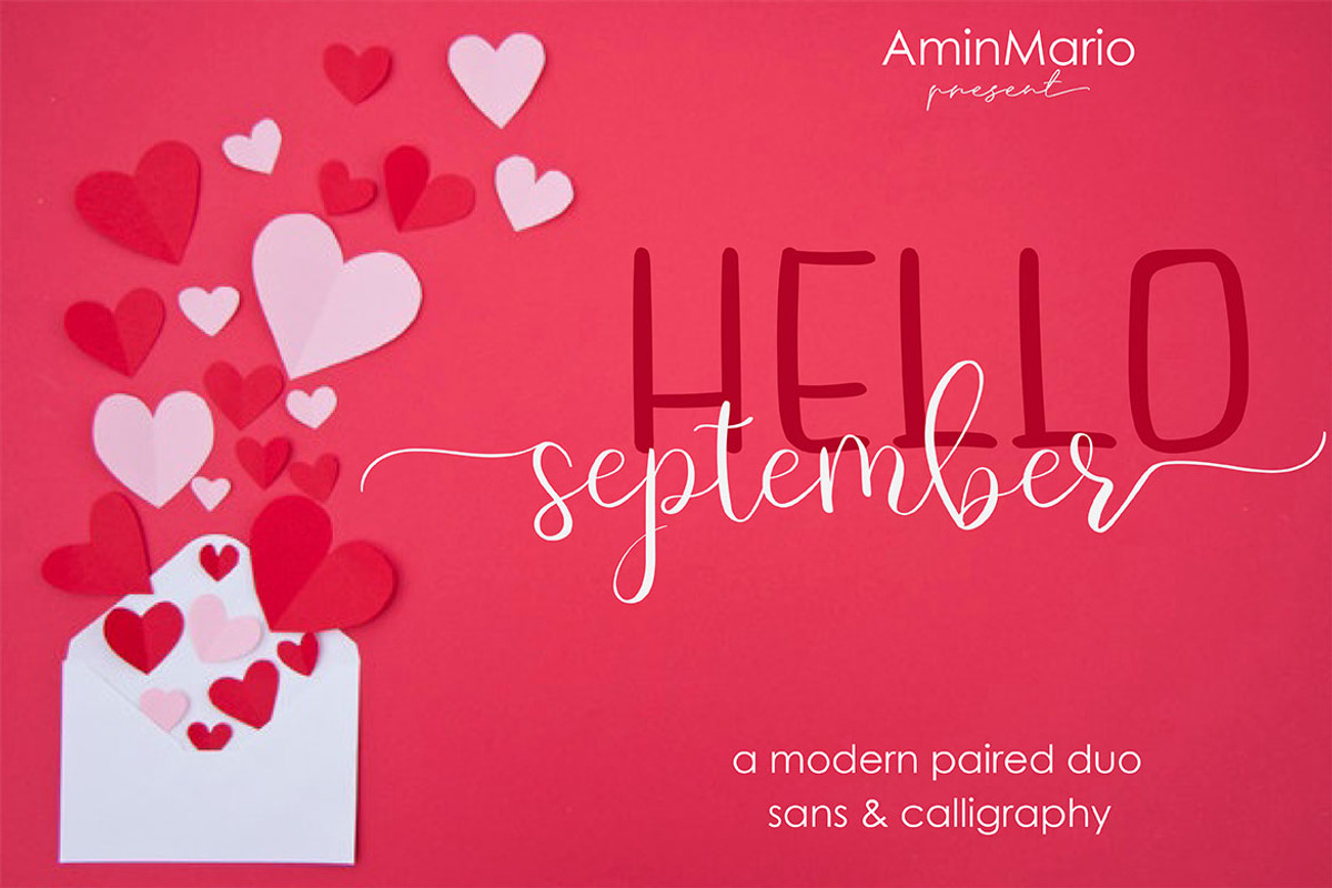 Hello September, a Script Font by AMINMARIO (Photo 14 of 14)
