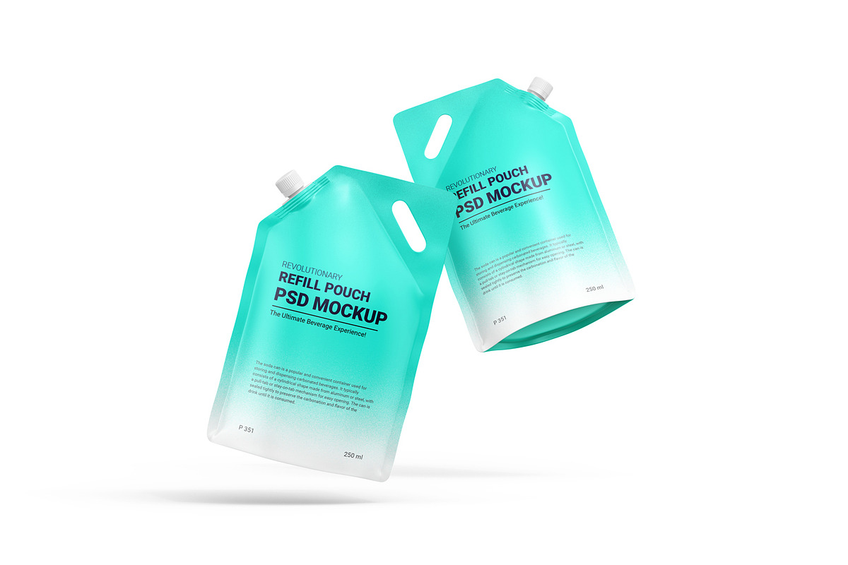 Refill Pouch Bag Mockup, a Packaging Mockup by Ram Studio LLC (Photo 10 of 15)