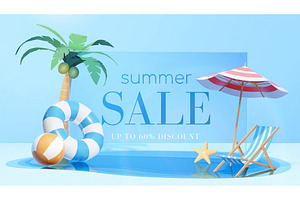 3d Summer Sale Template