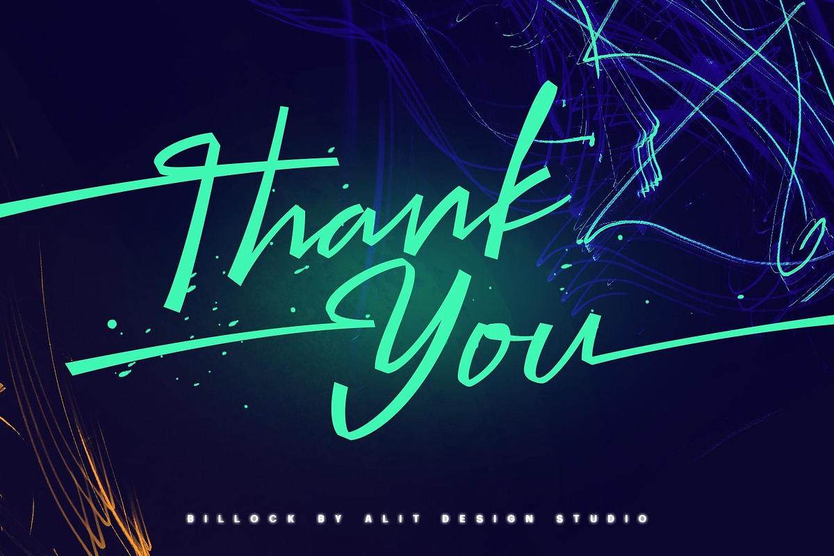 Billock Script font, a Script Font by alit design (Photo 15 of 15)