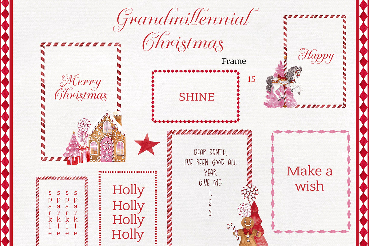 Grandmillennial Christmas graphic., an Object Graphic by ma_i_vi (Photo 6 of 9)