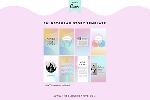 Minty Mint, Instagram Template Canva