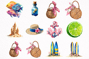 Whimsical Summer Clipart, an Illustration by DreamArtGraphic (Thumbnail 5 of 8)
