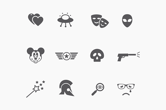 15 Movie Genre Icons