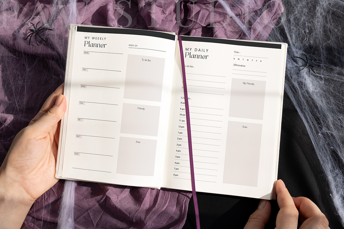 Halloween Journal Mockup Notebook, an Advertising Mockup by PawMockups (Photo 6 of 11)