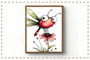 Whimsical Spring Dragonfly Clipart, an Illustration by OK Design (Thumbnail 4 of 6)