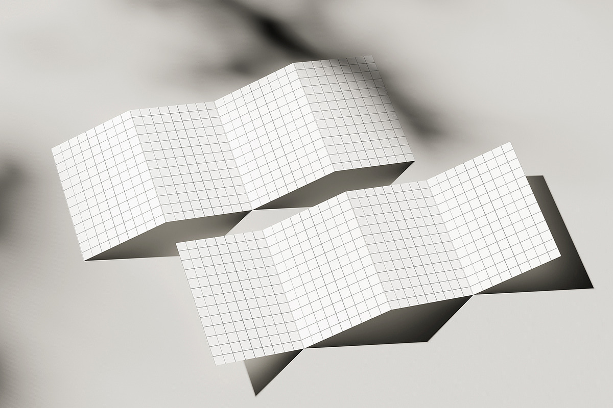 A4 Four Fold Flyer Mockup Bundle, a Books & Magazine Mockup by MockupShelf (Photo 8 of 12)