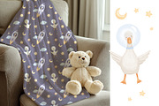 Cute goose illustrations and pattern, an Animal Illustration by ElenaPlatovaArt (Thumbnail 5 of 20)