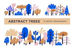 Forest trees in doodle Scandi style, an Illustration by Good Studio