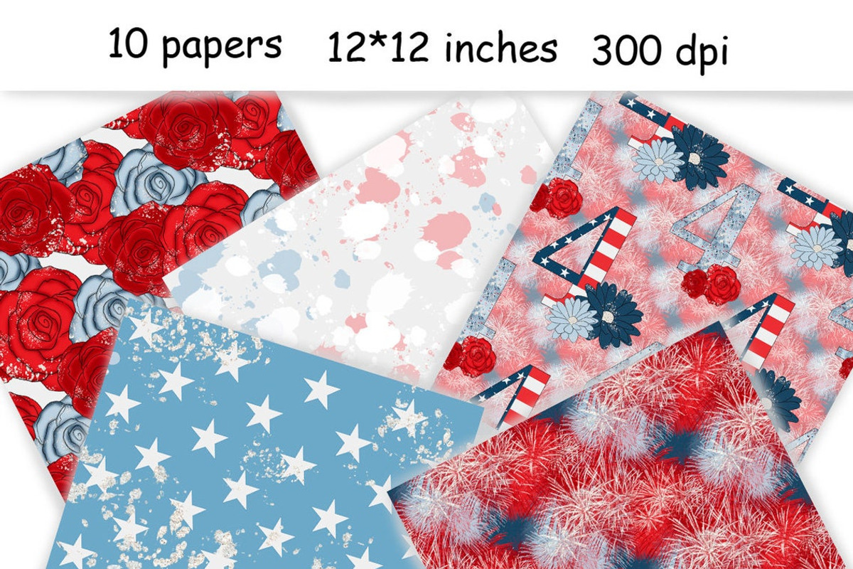 4th of July Pattern, a Pattern Graphic by GlamArtZhanna (Photo 2 of 3)
