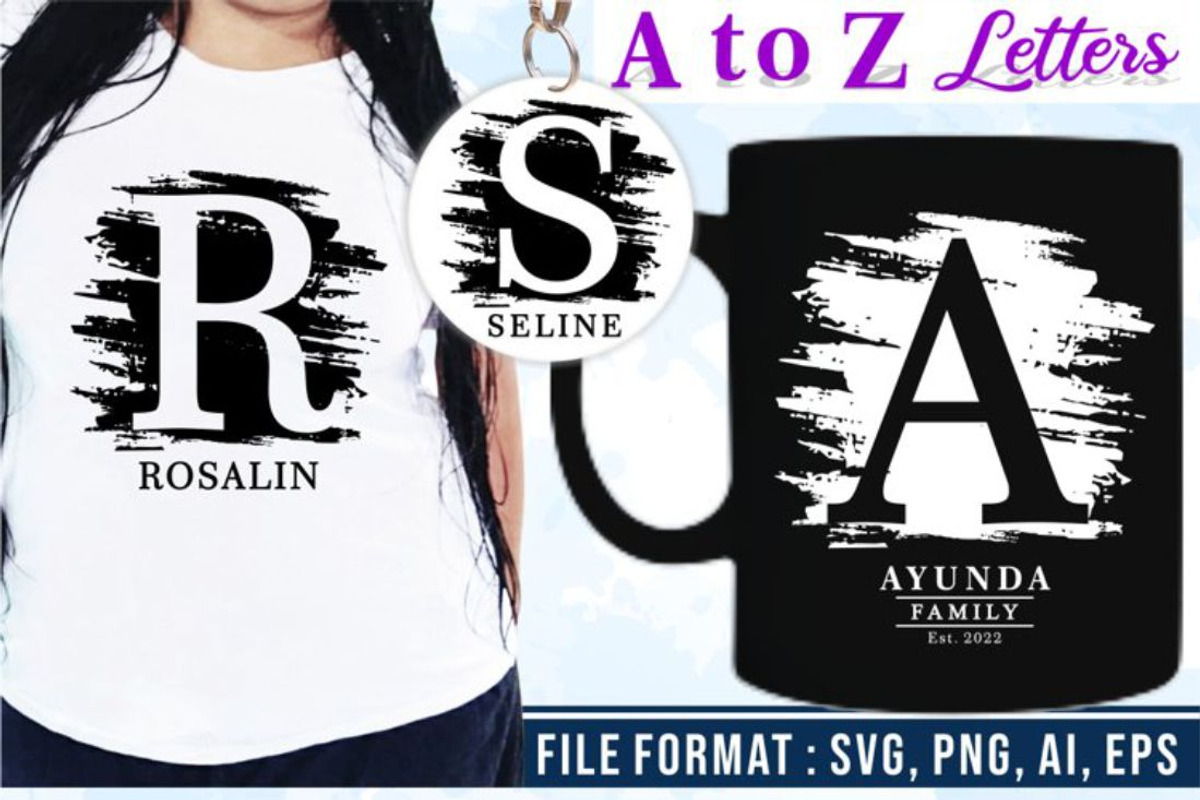 Distressed, Splash Alphabet Bundle, a Graphic by D2PUTRI (Photo 7 of 14)
