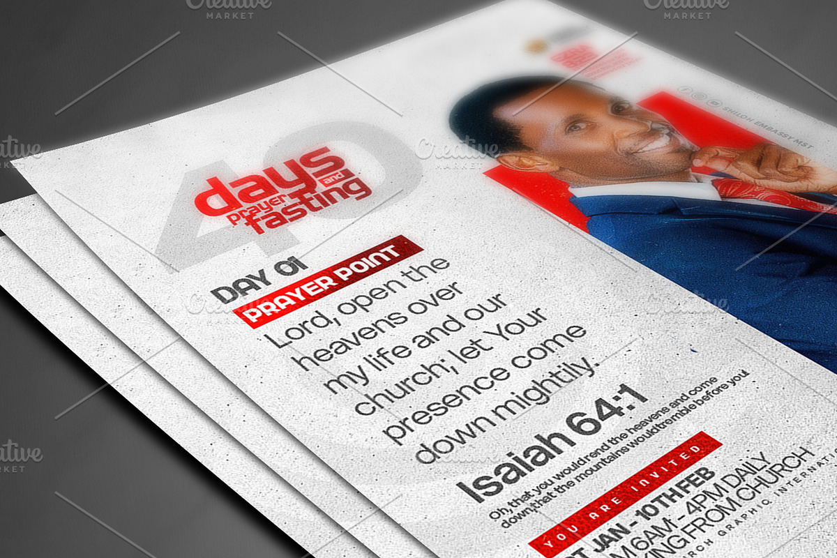 Prayer Points Church Poster Template preview 4