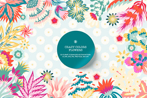 Crazy Colors Flowers, a Decorative Illustration by Bloomart Studio