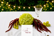 Chartreuse Wedding Menu Mockup, an Advertising Mockup by Serenefeeling (Thumbnail 3 of 8)