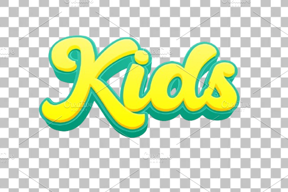 Kids 3D Editable Text Effect PSD, a Layer Style Add-On by TrueVector (Photo 2 of 2)