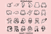 Cute Frogs & Toads Procreate Stamps, a Brush Add-On by HalieKStudio (Thumbnail 2 of 8)
