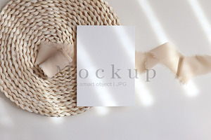 Card Mockup 5x7 Ribbon