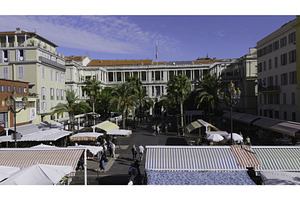 Cours saleya market in nice, France, an Architecture Photo by Media Whale Stock