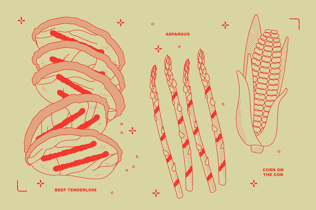 BBQ Food Vector Illustrations, a Food Illustration by TheFoodAtlas (Photo 4 of 17)