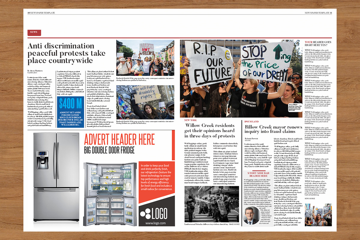 Newspaper Template, a Templates & Theme by Red Cactus Creative (Photo 6 of 14)