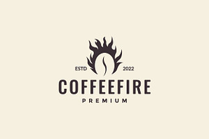 Coffee Bean With Fire Roasted