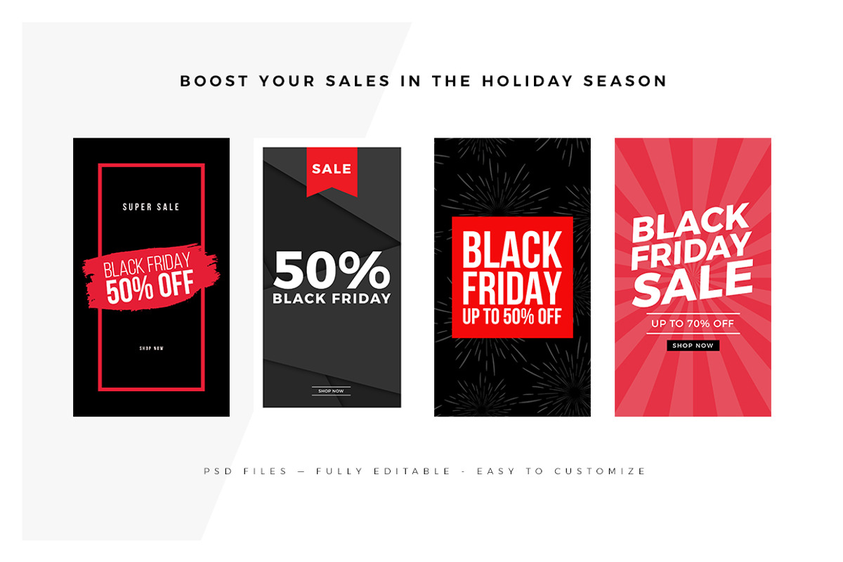 Black Friday Instagram Stories, a Social Media Template by MinimalStudioCo (Photo 4 of 9)