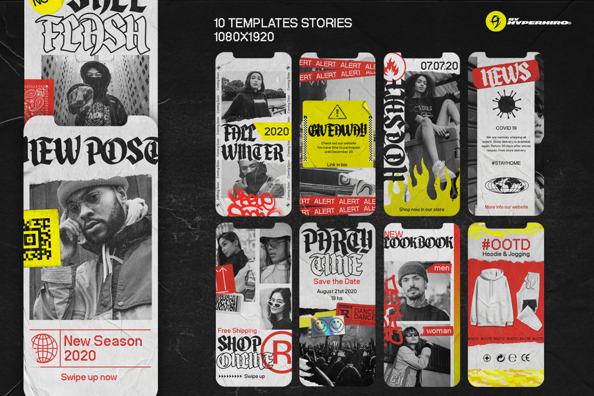 Street wear Instagram Templates, a Social Media Template by HYPER HIROⓇ (Photo 3 of 6)