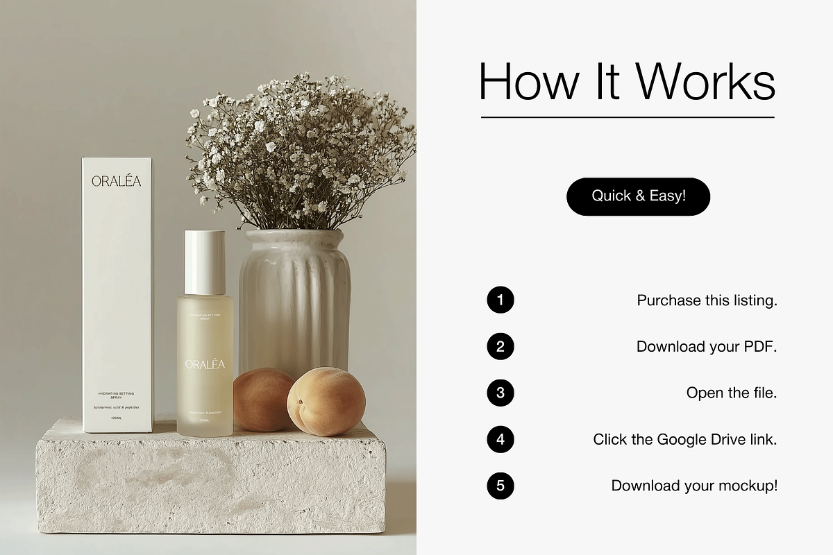 Peach Cosmetic Bottle Mockup, a Packaging Mockup by Digital Asset Co (Photo 4 of 4)