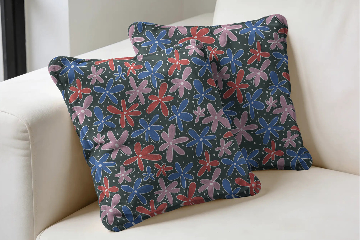 Retro Pop Flowers Seamless Pattern, a Pattern Graphic by Annie Tyndall Creative (Photo 3 of 12)