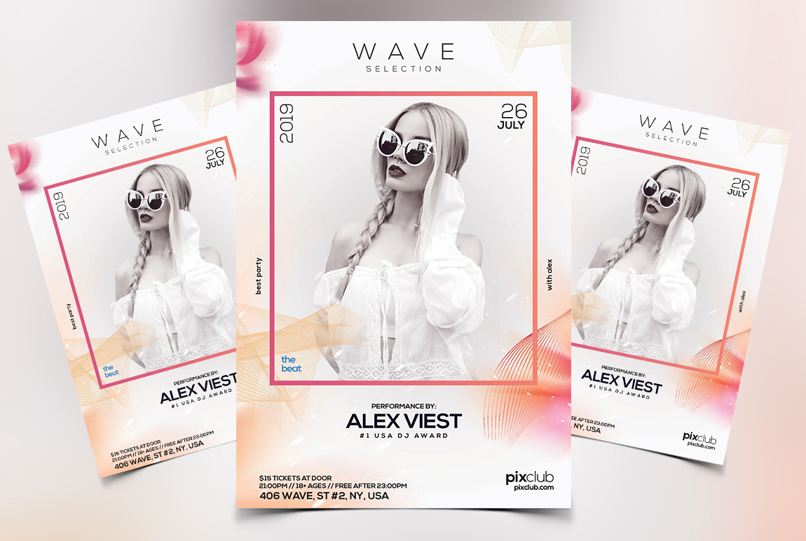 Wave - Premium PSD Flyer Template, a Flyer Template by PixelsDesign